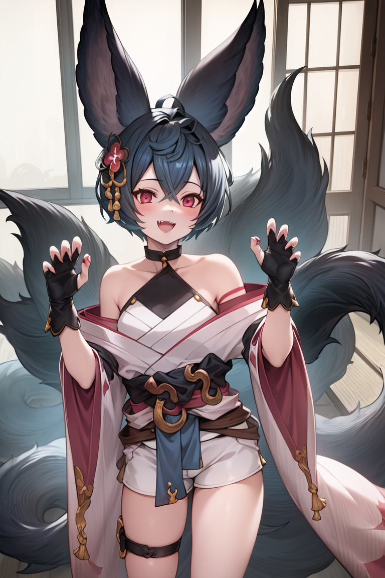 2494792-3698562556-masterpiece, best quality, absurdres, perfect anatomy, 1girl, solo, YouGB, YouBase, short hair, hair ornament, off shoulder, kim.png